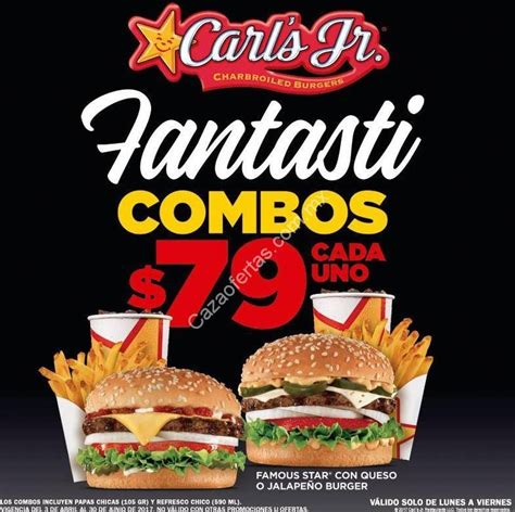 Nuevos Fantasti Combos Carls Jr A Sólo 79 Cada Uno