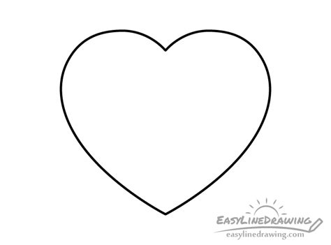 How To Draw A Heart Step By Step Easylinedrawing