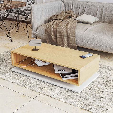 Mesa Ratona Rectangular Con Base Ciudad Muebles