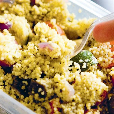 Vegetable Pesto Couscous The Happy Foodie