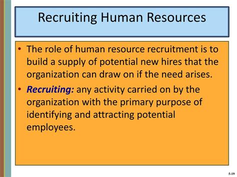 PPT CHAPTER 5 Planning For And Recruiting Human Resources PowerPoint