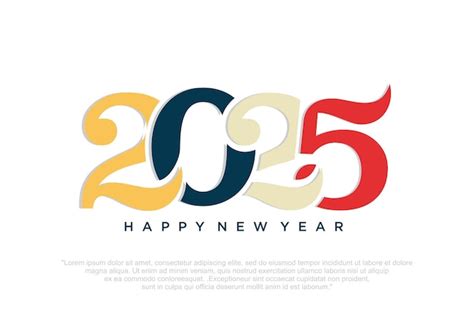 Premium Vector Happy New Year 2025 Design2025 Logo Text Design New