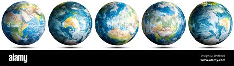 Earth globe map set Stock Photo - Alamy