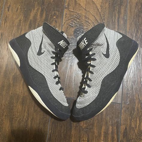 Nike Grey and Black Inflict 3 Wrestling Shoes | Rare Wrestling Shoes