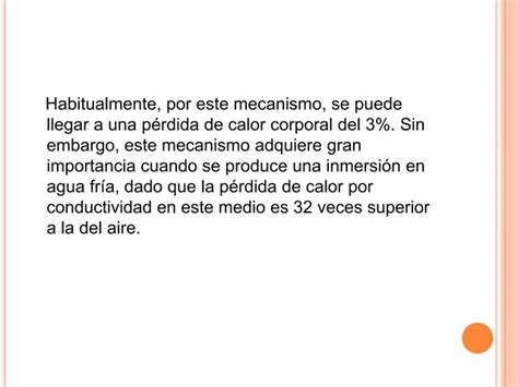 Mecanismos De Perdida De Calor Pptx