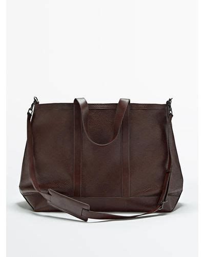 Brown Massimo Dutti Bags For Men Lyst