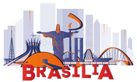 Brasilia Culture Travel Set Vector Illustration Stock Vector ...