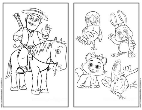 Librito para colorear de la Granja de Zenón Coloring pages Frame