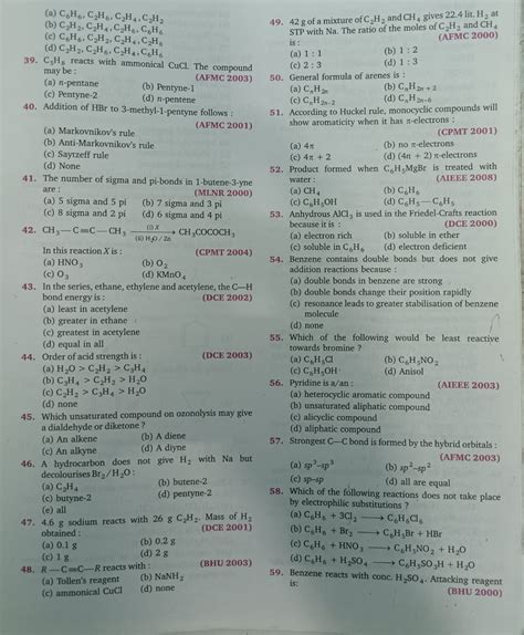 Hydrocarbons Mcqs Class All About Chemistry