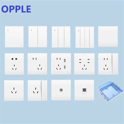 Opple Wall Switch Socket Cassette Splash Box Double Control Double Switch Tv Phone Computer Jack