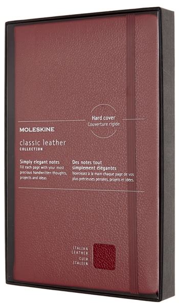 Блокнот Moleskine Leather в лінію (бордовий, прозорий бокс) - купити в ...
