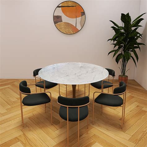 130cm Round Large Marble Dining Table Marble Table Factory