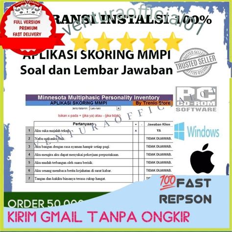 Jual GARANSI Paket 9 Psikotes IST PAPI DISC MMPI RMIB MBTI EPPS CFIT