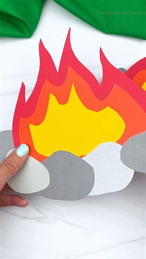 Paper Campfire Craft Paper Crafts Preschool Crafts Campfire Craft