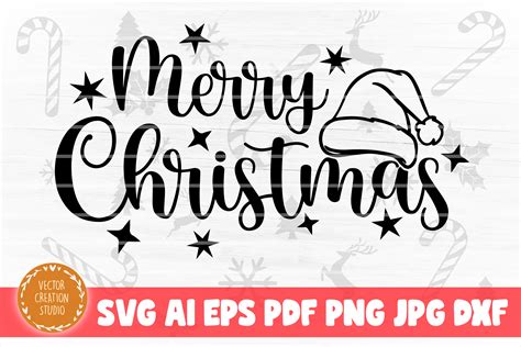 Merry Christmas Svg Cut File Graphic By Vectorcreationstudio · Creative