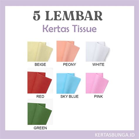 Jual Lembar Flower Wrapping Kertas Tissue Flower Paper Kertas