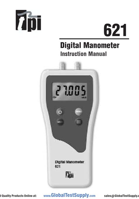 Global Test Supply Tpi 621 Instruction Manual Pdf Download Manualslib