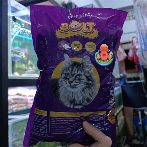 Jual Makanan Kucing Kering Bolt Gram Catfood Bolt Kualitas Terbaik