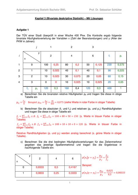Aufgaben Kap 3 Mit Losungen Aufgabensammlung Statistik Bachelor BWL