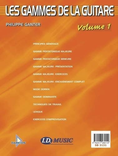 Les Gammes De La Guitare Volume De Philippe Ganter Grand Format