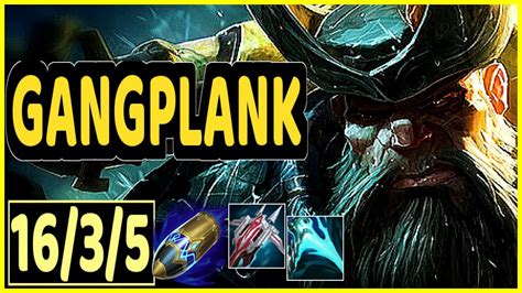 GANGPLANK VS CASSIOPEIA 16 3 5 KDA MID GAMEPLAY EMERALD IV YouTube