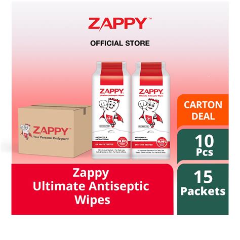 Zappy Ultimate Antiseptic Wet Wipes S Packets Or Carton Deals