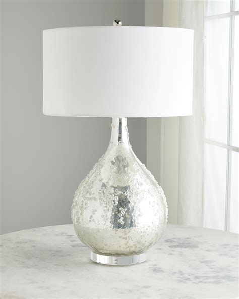 John Richard Collection Silver Glass Table Lamp Horchow