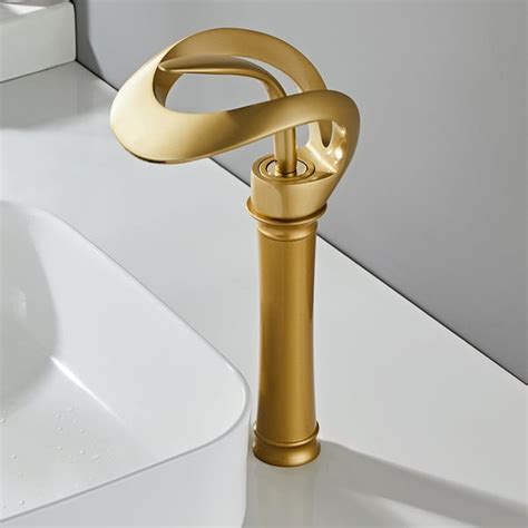 Modern Elegant Waterfall Bathroom Vessel Sink Faucet Single Handle