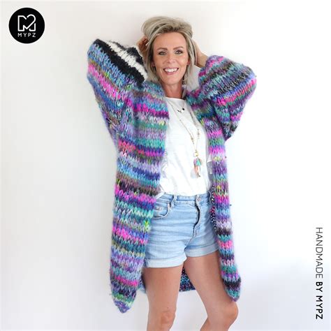 Mypz Long Chunky Mohair Cardigan Kloë Mypz Handmade Luxury