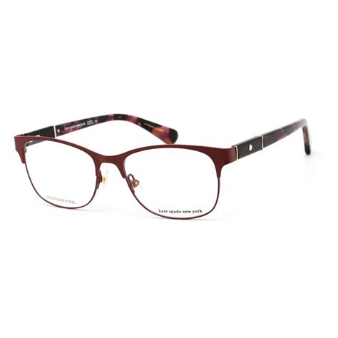 Kate Spade Benedetta Eyeglasses Matte Burgundy Clear Demo Lens In Brown Lyst