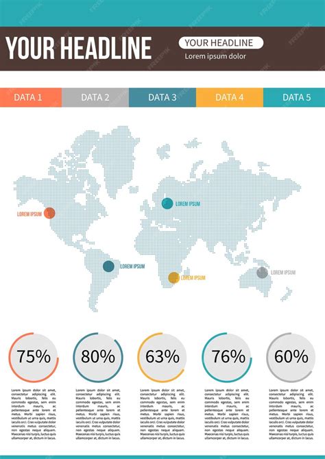vector world map brochure