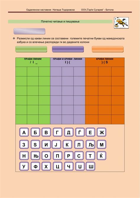 Елементи на буквите-видови линии worksheet | Workbook, School subjects ...