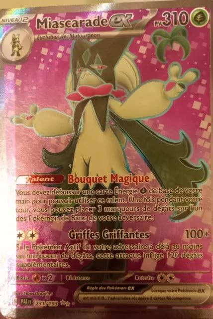 CARTE POKEMON EVOLUTION à paldea Miascarade ex 231 193 Cachée EUR 14 44