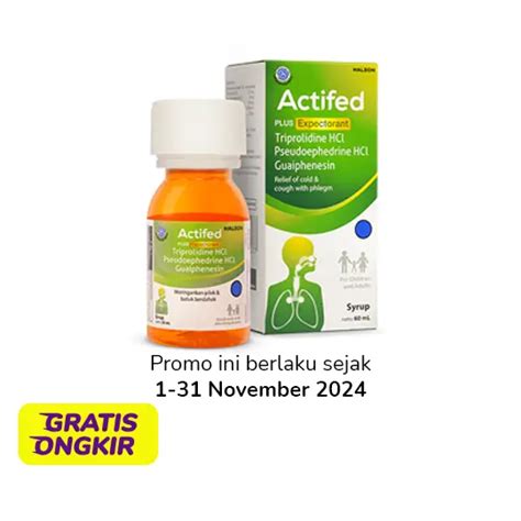 Actifed Plus Expectorant Sirup 60 Ml Hij Kegunaan Efek Samping