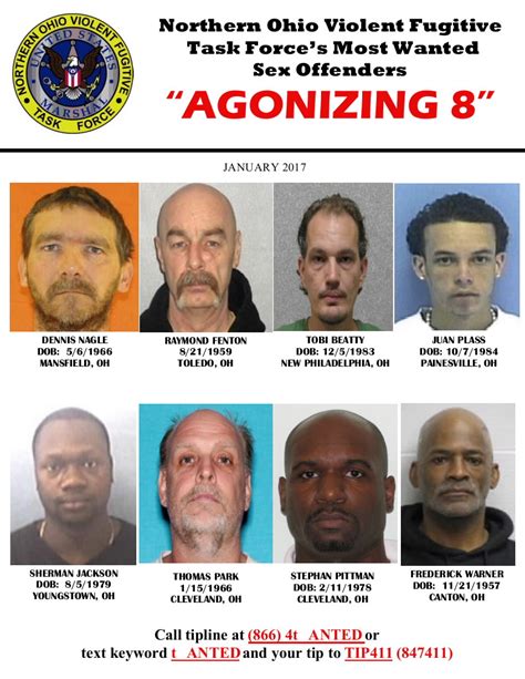 Authorities Looking For These Most Wanted Sex Offenders Across Ohio