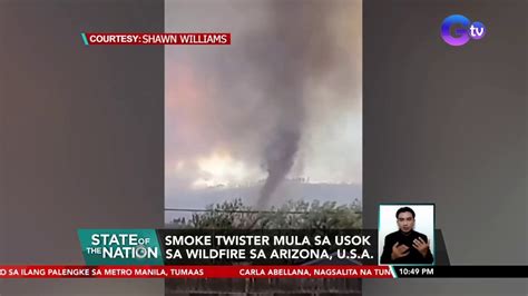 Smoke Twister Mula Sa Usok Sa Wildfire Sa Arizona USA SONA Video