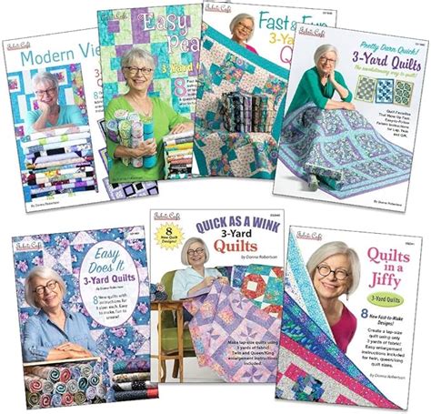 Amazon Fabric Cafe 3 Yard Quilts Pattern Book Bundle All 7 Books