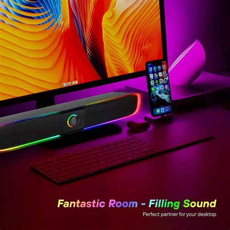 XTRIKE ME SK600 Stereo Sound Bar RGB Gaming Speakers HardwareMarket