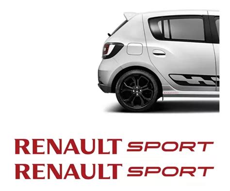 Sticker Sportinox Vinil Transparente Par De Calcoman As Renault Sport