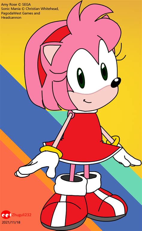 Amy Rose (Modern, Sonic Mania style) by WindowsXPFan232 on DeviantArt