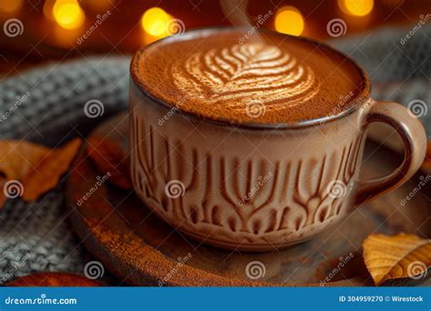 AI Generated Illustration Of A Steaming Cup Of Hot Chocolate Stock