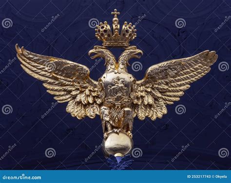 Sovereign Double Headed Golden Eagle On The Main Gate Of The Winter