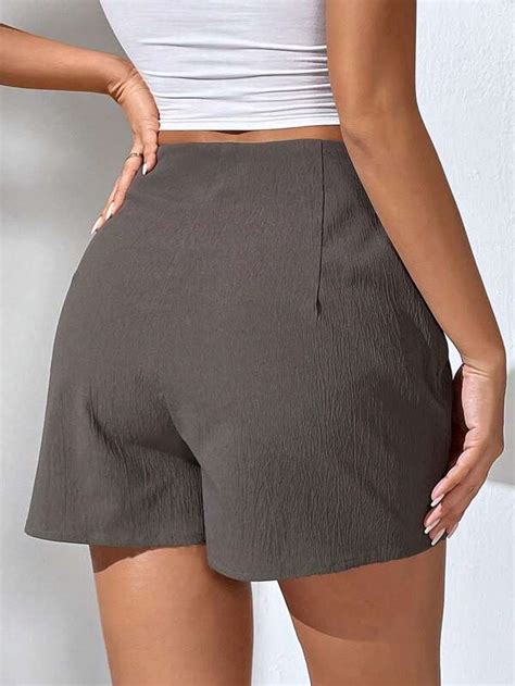 Shein Frenchy Skort De Talle Alto Fruncido Bajo Tulip N Moda De Mujer