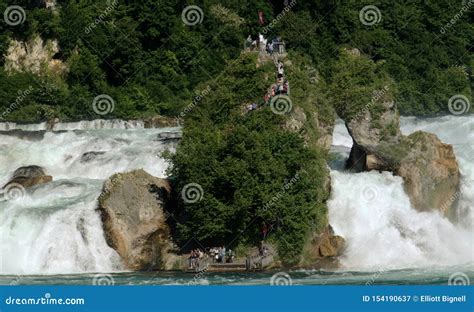 The `Rheinfall`, Last Waterfall on the Rhine River, Schaffhausen ...