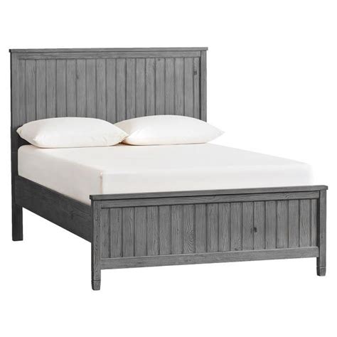 Harbor Grigio Gray Wood Panel Bed