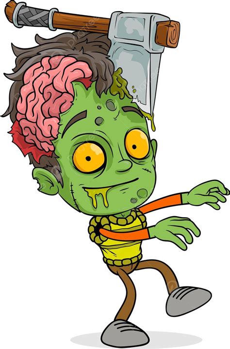 Kartun Anak Laki Laki Zombie Hijau Lucu Karakter Pria Monster