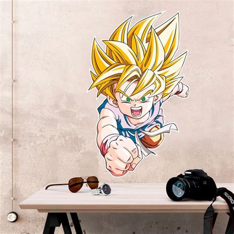 Adesivo Murale Dragon Ball Son Goku Gt Saiyan Stickersmurali