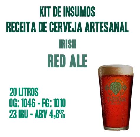 Kit Insumos Cerveja Artesanal Irish Red Ale 20 Litros Frete grátis