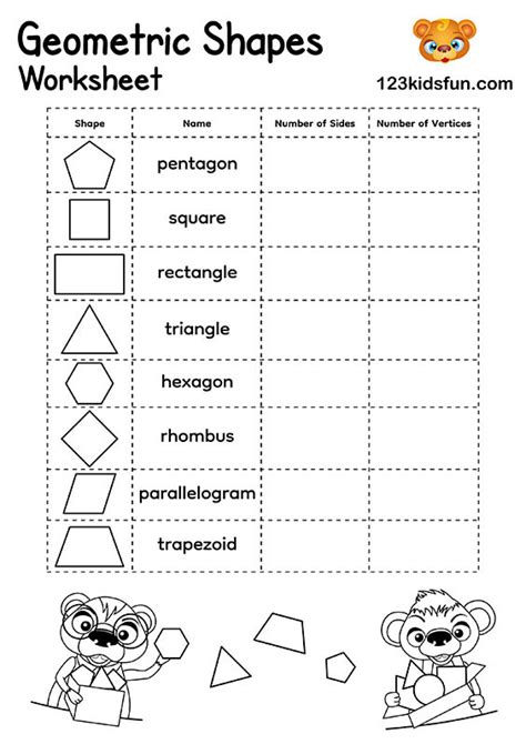 Free Printable Shapes Worksheets For Preschool Kindergarten 53 Off