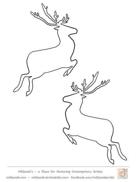 Printable Reindeer Cut Out Clip Art Library